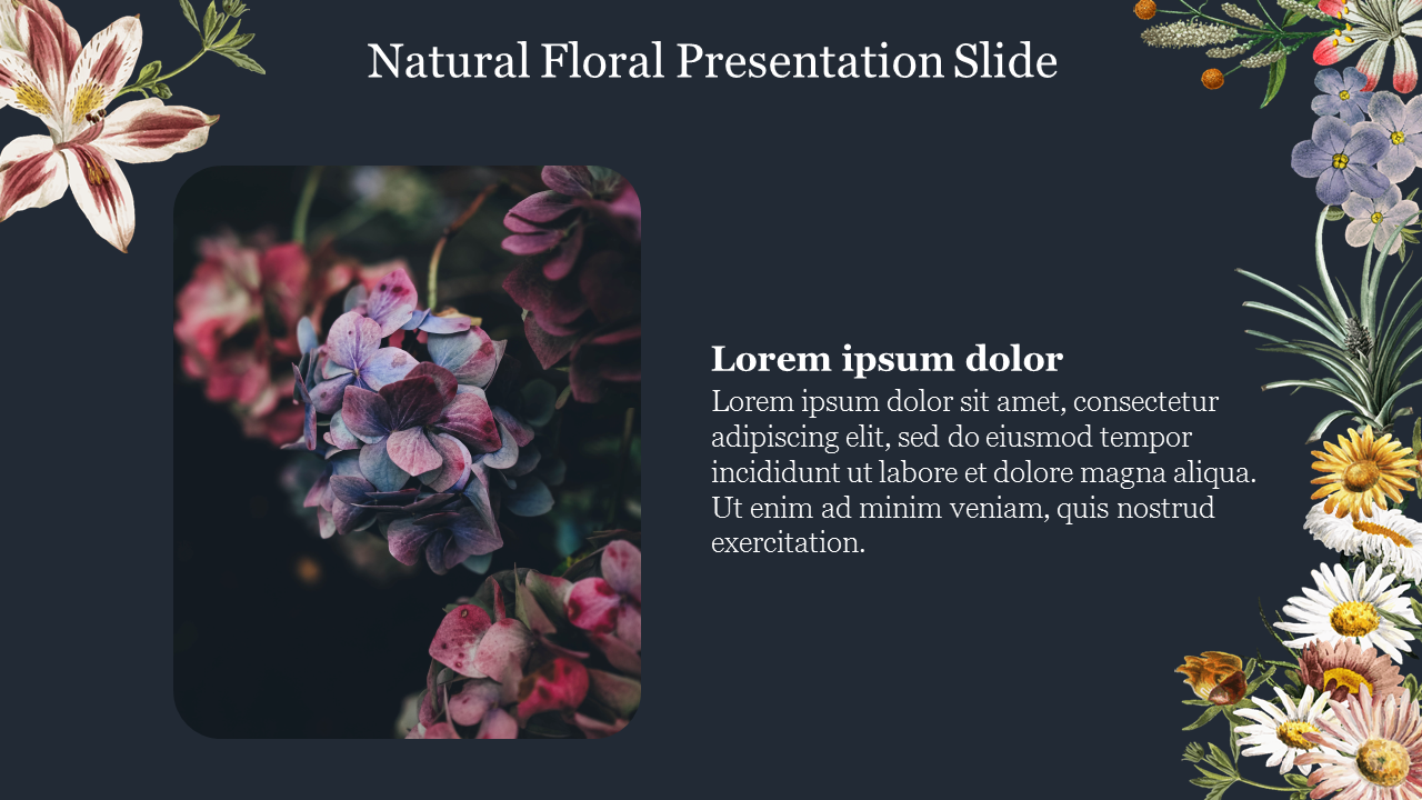 Natural Floral Presentation Slide